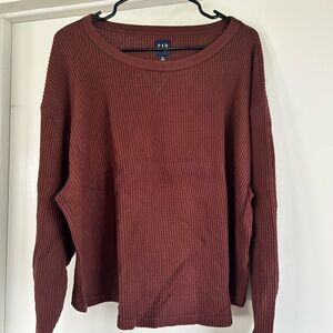 GAP Rust Waffle Knit Sweater